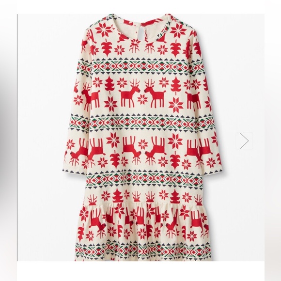 Hanna Andersson Deer Dear Fair Isle Nordic Holiday dress size 150 cm - Picture 14 of 14